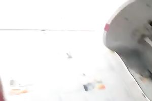 Red-haired girlfriend lets me caress her massive natural titties