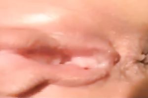 My luscious black cock sluts pumps her hairless cookie and fingers it