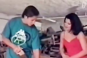 palatable looking brunette babe sucks pleasing bonker unfathomable mouth