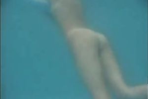 The miniature white skin bodies of delectable European legal age teenagers filmed underwater