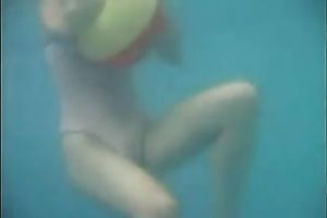 The miniature white skin bodies of delectable European legal age teenagers filmed underwater