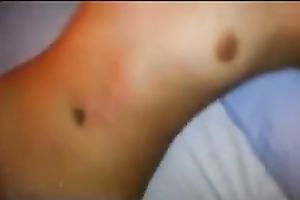 Shaved Indian cum-hole drilled in missionary position on POV tape