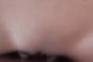 Slutty brunette hair wench wanted to be creampied for the 1st time