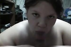 Trashy BBW floozy is giving me a titjob with these consummate milk sacks of hers