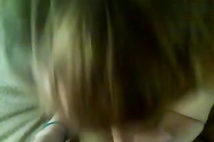 This trashy hoochie looks sexy with a wang in her ribald face hole