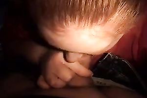 My cum-addicted white bitch knows how to give amazing head