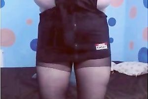 Terrific solo vid with a aged brunette hair showing her titties and holes