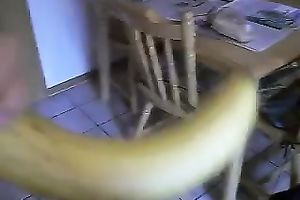 I love to fuck my constricted pussy with my banana when I am home alone