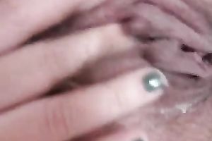 My overweight black cock sluts masturbates and lets me rub my schlong against her wobblers