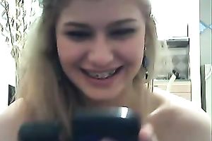 Her brackets indeed turn me on when that babe smiles on livecam