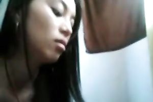 Beautiful exotic sweetheart rides my weiner after engulfing it