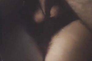 Dark-haired beauty gives head and receives her curly cum-hole pounded