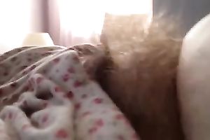 Homemade sex clip with me playing with my wife's shaggy cookie