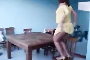 Seductive Hispanic playgirl is shaking her arse in a lewd manner