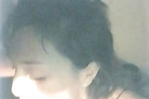 Cute girlfriend of my coworker gives him an intensive oral