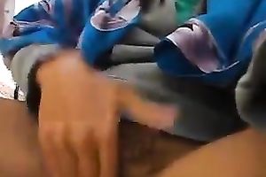 Stunning solo act with me fingering my bushy coochie