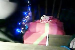 Sweet non-professional white white lady is exposed wearing solely her nylons