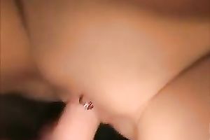 Pounding my breasty brunette hair girlfriend in the bald fur pie