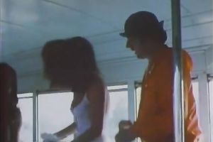 Retro brunette hair skank receives her shaggy bawdy cleft smashed in the bedroom