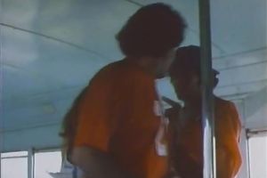 Retro brunette hair skank receives her shaggy bawdy cleft smashed in the bedroom