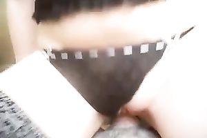 Busty girlfriend sits on my dick and it feels great