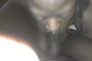 My ebon hotwife sucks my boner untill it explodes with cock juice