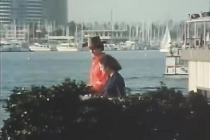 A strict milf catches a lascivious pair outdoors on the bench