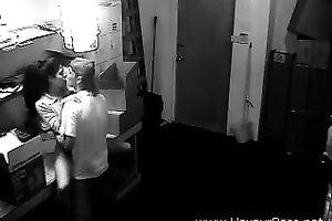 Hidden web camera vid with a pair having sex in an office