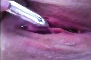 Homemade solo movie scene with me rubbing my clit with a miniature toy
