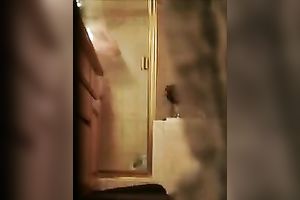 Hidden webcam video with my ex fuckbuddy taking a shower