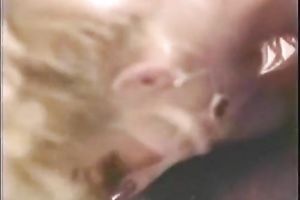 Superb golden-haired gives her excited paramour a damn precious oral-job in the bedroom