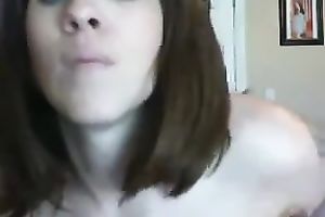 Gorgeous large milk cans of a sexy white dark brown milf white lady