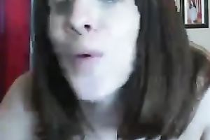 Gorgeous large milk cans of a sexy white dark brown milf white lady