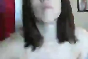 Gorgeous large milk cans of a sexy white dark brown milf white lady