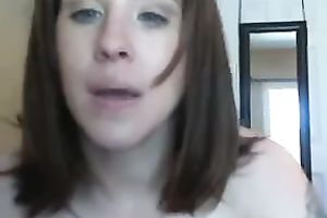 Gorgeous large milk cans of a sexy white dark brown milf white lady