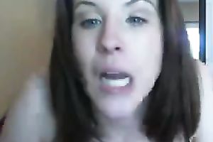 Gorgeous large milk cans of a sexy white dark brown milf white lady