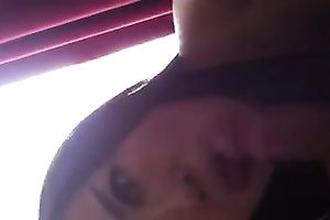 Oriental GF sucks my subrigid ramrod with excitement keeping constant eye contact