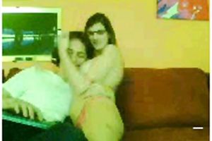 My flirtatious GF feels no shame playing with her large bumpers on cam