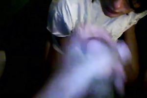 Fugly brunette hair doxy gives me a head with her stinky throat