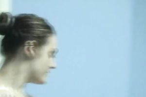 Nasty non-professional girl enjoys pouring oil on her priceless body