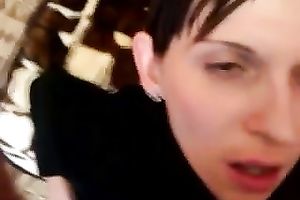 Shy Russian milf licks my schlong and acquires her face splattered with cum