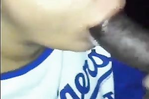 Horny Dodgers fan sucks my large black ramrod with great enthusiasm
