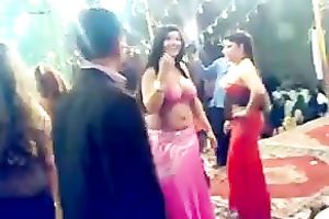 Sensual belly-dancers get caught on my hidden webcam at a party