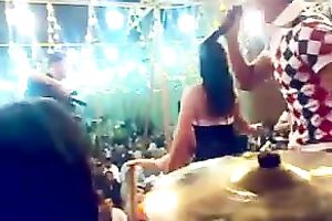 Sensual belly-dancers get caught on my hidden webcam at a party