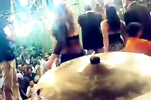 Sensual belly-dancers get caught on my hidden webcam at a party