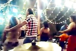 Sensual belly-dancers get caught on my hidden webcam at a party
