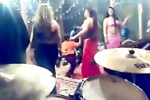 Sensual belly-dancers get caught on my hidden webcam at a party