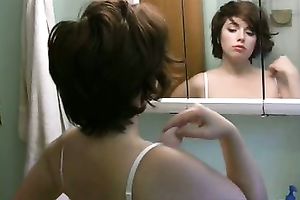 Thick and hirsute doxy of mine teases with her gazoo and slit