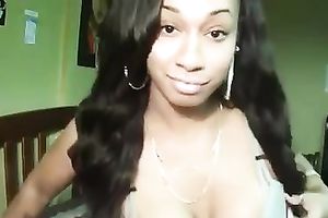 Incredible juvenile dark hoochie on cam in her bedroom