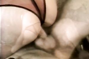 Sexy and wicked golden-haired head jumps on her man's dick